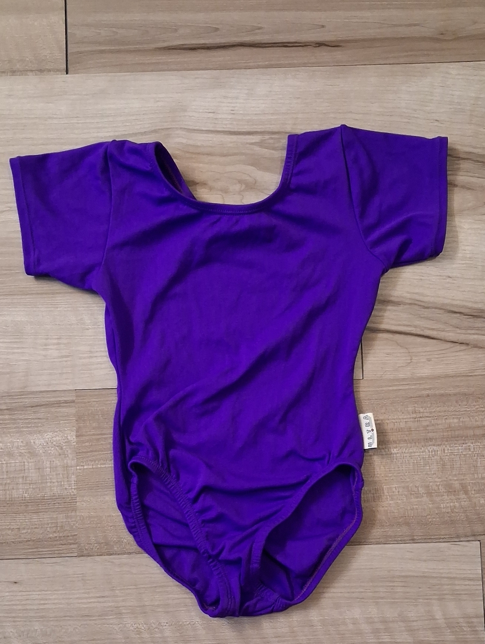Morét Ultra Vibrant Purple Short-Sleeve Kids Leotard Size 6-8 (L)